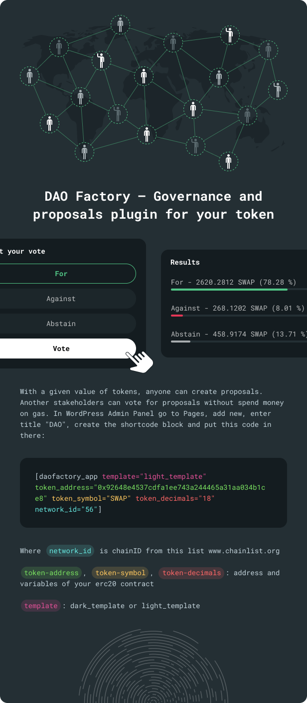 DAO Factory - Governance and proposals plugin for your token for WordPress - 1